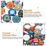 IMIKEYA 200pcs Round Glass Cabochons, 12mm Mixed Color Stones for Jewelry Making, Mosaic Tiles Supplies for Crafts (Mixed Color)