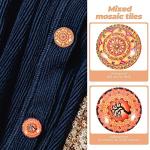 IMIKEYA 200pcs Round Glass Cabochons, 12mm Mixed Color Stones for Jewelry Making, Mosaic Tiles Supplies for Crafts (Mixed Color)