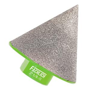 FACHLICH Diamond Cone Tile Bit - 2" Beveling Chamfer Bit 50mm for Enlarging Chamfering Milling Holes in Porcelain Tile Ceramic Marble