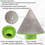 FACHLICH Diamond Cone Tile Bit - 2" Beveling Chamfer Bit 50mm for Enlarging Chamfering Milling Holes in Porcelain Tile Ceramic Marble