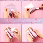 10800 Pcs Self Adhesive Mirrors Mosaic Tiles Glass Square Mirror Tiles Disco Ball Mirror Stickers for DIY Craft Decorations, 5 x 5 mm (Pink)