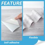 Art3d 15 Sq.ft Peel and Stick Floor Tiles, 10Pcs Luxury Vinyl Plank Flooring Wood Look, Adhesive and Waterproof Tile Sticker for Bedroom, Living Room, Kitchen, White/Grey