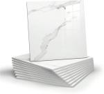 Chejiaye Thick 22pcs Marble Peel and Stick Backsplash Waterproof Washroom Wall Panels,Peel and Stick Tile,PVC Foam Wall Panels for Kitchen,Bathroom,White and Grey (Not Real Tile,11.8" x 11.8") ﻿