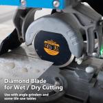 POWERTEC Diamond Saw Blades 7 Inch, Tile Saw Blade Wet, Concrete Blade for Circular Saws, Super Thin Turbo Mesh Rim Blades Cutting Porcelain, Granite & Ceramic Tile, Masonry, Brick and Marble - 14001