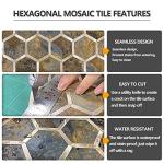 STICKGOO Hexagon Peel and Stick Backsplash Tile, Stick on Backsplash for Kitchen and Bathroom, Rust Slate Look PVC Mixed Metal Gold Self Adhesive Metal Mosaic Tiles(10 Sheets, Seamless)