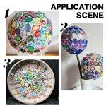 PH PandaHall 70 Styles 25mm Swirl Cabochons Colorful Rainbow Glass Gems Half Round Tiles Kaleidoscope Mosaic Glass Pieces for Jewelry Making Photo Cameo Pendant Handcraft Scrapbooking
