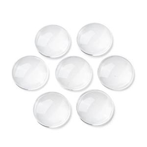 Craftdady 200Pcs Transparent Clear Glass Cabochons 17.5-18mm Flat Back Half Round Dome Tiles for Photo Pendant Jewelry Craft Making
