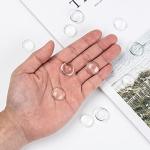 Craftdady 200Pcs Transparent Clear Glass Cabochons 17.5-18mm Flat Back Half Round Dome Tiles for Photo Pendant Jewelry Craft Making