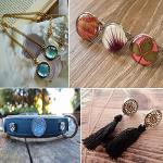 Craftdady 200Pcs Transparent Clear Glass Cabochons 17.5-18mm Flat Back Half Round Dome Tiles for Photo Pendant Jewelry Craft Making