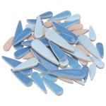 MECCANIXITY Petal Mosaic Tiles for Crafts 100g Tear Drop Porcelain Mosaic Tiles for Mosaic Art Projects and Outdoor Decorations Dark Blue+Blue+Sky Blue