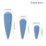 MECCANIXITY Petal Mosaic Tiles for Crafts 100g Tear Drop Porcelain Mosaic Tiles for Mosaic Art Projects and Outdoor Decorations Dark Blue+Blue+Sky Blue