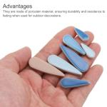 MECCANIXITY Petal Mosaic Tiles for Crafts 100g Tear Drop Porcelain Mosaic Tiles for Mosaic Art Projects and Outdoor Decorations Dark Blue+Blue+Sky Blue