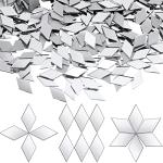 1000 Pcs Mini Diamond Shape Mirror Tiles for Crafts,1 x 0.5 Inch Rhombus Mini Mosaic Tiles Small Mirror Pieces Glass Tiles for Wall Home Decoration Crafts DIY Making Supplies