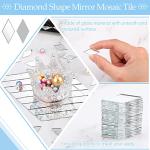 1000 Pcs Mini Diamond Shape Mirror Tiles for Crafts,1 x 0.5 Inch Rhombus Mini Mosaic Tiles Small Mirror Pieces Glass Tiles for Wall Home Decoration Crafts DIY Making Supplies