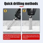 ACFAN Diamond Drill Bits for Ceramic, Porcelain, Tile, Glass, Granite, Marble, Stone - 2-in-1 Sanding Drill Bit for Drill & Polish, No Water Needed with Cooling Wax Hex Shank (1/4 5/16 3/8 1/2 4Pcs)