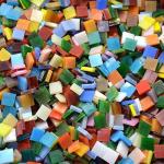 Lanyani 800 Pieces Mosaic Tiles Stained Glass - Assorted Colors for Art Craft and Home Decorations - 500g/1.1lb