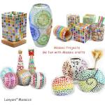 Lanyani 800 Pieces Mosaic Tiles Stained Glass - Assorted Colors for Art Craft and Home Decorations - 500g/1.1lb