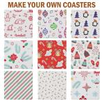 COYMOS 60 Pcs Ceramic Tiles for Crafts White Ceramic Coasters for Crafts Blank Unglazed Ceramic Tiles 4x4 for Painting, Alcohol Ink, Acrylic Pouring, DIY Coaster, Cork Backing Pads Included