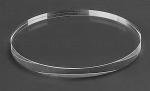 CleverDelights 2" Round Glass Tiles - 5 Pack - Clear Flat 2 Inch Circle Tiles