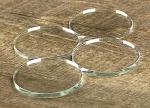 CleverDelights 2" Round Glass Tiles - 5 Pack - Clear Flat 2 Inch Circle Tiles
