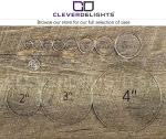 CleverDelights 2" Round Glass Tiles - 5 Pack - Clear Flat 2 Inch Circle Tiles