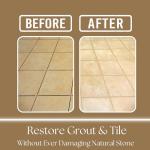 Natural Stone Grout Cleaner, Safe for Marble, Travertine, Limestone, Tile Spray on Grout Cleaner. (Gallon)