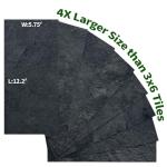 AULIGET 6" x 12" Black Slate Peel and Stick Backsplash Wall Tiles, PVC Faux Stone Stick on Tiles for Backsplash Kitchen, Bathroom, Laundry Room, Camper, Fireplace (Pack of 20)