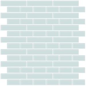 In Home NH2361 Sea Glass Peel & Stick Backsplash Tiles, Blue