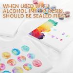 COYMOS Ceramic Tiles for Crafts Coasters - 12Pcs Blank Unglazed White Tiles for Painting, Alcohol Ink, Acrylic Pouring - Make Your Own Coaster - Cork Backing Pads Included (4x4 Inch)