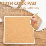 COYMOS Ceramic Tiles for Crafts Coasters - 12Pcs Blank Unglazed White Tiles for Painting, Alcohol Ink, Acrylic Pouring - Make Your Own Coaster - Cork Backing Pads Included (4x4 Inch)