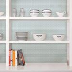 In Home NH2361 Sea Glass Peel & Stick Backsplash Tiles, Blue