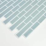 In Home NH2361 Sea Glass Peel & Stick Backsplash Tiles, Blue