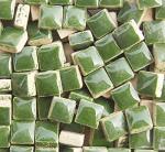 PINUO&KE 200 Pieces / 200 g Square Ceramic Mosaic Tiles - 1x1 cm for Home Decoration, DIY Crafts, Projects - Dark Green