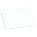 Plymor 2" Square, 3mm Thick Beveled Clear Glass, Pack of 12