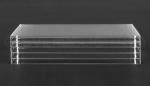 CleverDelights 2" x 3.5" Rectangle Glass Tiles - Clear (1)