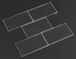 CleverDelights 2" x 3.5" Rectangle Glass Tiles - Clear (1)