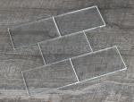 CleverDelights 2" x 3.5" Rectangle Glass Tiles - Clear (1)