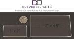 CleverDelights 2" x 3.5" Rectangle Glass Tiles - Clear (1)