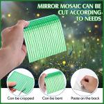 Self-Adhesive Disco Mirror Tiles Mosaic Tiles for DIY Craft Projects, 5 x 5 mm(Green,7200 Pieces)
