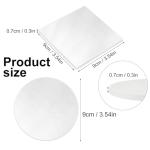 50 Pieces 3.54 Inch Square and Round Sublimation Ceramic Coasters, Glazed Ceramic Tiles Coasters with Cork Backing Pads for DIY Crafts, Sublimation, White. by GNIEMCKIN