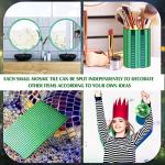 Self-Adhesive Disco Mirror Tiles Mosaic Tiles for DIY Craft Projects, 5 x 5 mm(Green,7200 Pieces)