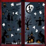 Halloween Window Clings - 8Sheet Halloween Decor Indoor Decals for Party Decoration,Giant Spooky Monster Silhouette Decal Scary Window Clings for Glass Windows