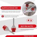 DT-DIATOOL Diamond Finger Bit Coated Milling Bit for Tile Grinder Enlarging Polishing Holes on Porcelain Ceramic Granite Marble Countertop Diameter 6-25mm, 5/8 inch-11 Thread