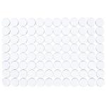 CleverDelights 12mm (1/2 Inch) Round Flat Glass Tiles - 50 Pack - Clear Transparent Flat Tiles