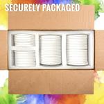 100 Pack Ceramic Tiles for Crafts Coasters, Round White Tiles Unglazed 4-Inches with Cork Backing Pads, for Alcohol Ink or Acrylic Pouring, DIY Make Your Own Coasters, Mosaics, Painting Projects