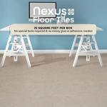 Nexus Self Adhesive 12-Inch Vinyl Floor Tiles, 20 Tiles - 12" x 12", Carrera Marble Slate Pattern - Peel & Stick, DIY Flooring for Kitchen, Dining Room, Bedrooms & Bathrooms by Achim Home Decor