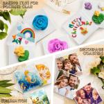 24 Pieces Sublimation Coasters, GOH DODD Glossy Ceramic Tiles Glazed Blanks with Cork for DIY Alcohol Ink Heat Transfer Painting Housewarming Gifts Wedding Arts Crafts School Education, Square, 4 Inch