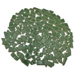 200g Ceramic Mosaic Tiles for Crafts,Irregular Stained Ceramic 0.2"x0.8" Porcelain Mosaic Tiles for Home Decoration (Green)