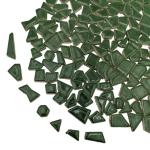 200g Ceramic Mosaic Tiles for Crafts,Irregular Stained Ceramic 0.2"x0.8" Porcelain Mosaic Tiles for Home Decoration (Green)