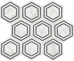 Daltile Perpetuo 8" Glazed Porcelain Hexagon Decorative Accent Wall Tile in Matte Bridal (25 pieces per carton) (9.37 swft per carton)